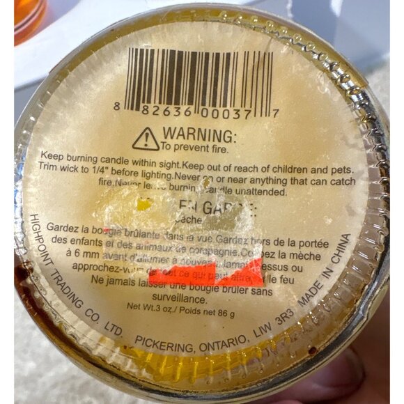 Scented Jar Candles Lemon Orange & Banana "Fruit Slices" In the Wax 3.03 Oz Each - Picture 6 of 6